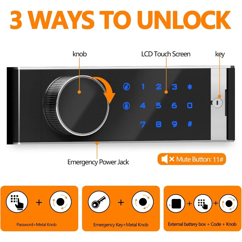 18 Cubic Feet Digital Combination Fireproof Safe with Front Drop Slot and Anti-Fishing Feature