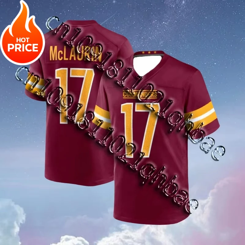 24/25 Verano Adulto Washington Camiseta de fútbol americano Camiseta de rugby Ropa deportiva Camiseta de entrenamiento Comandantes Daniels 5 # camiseta
