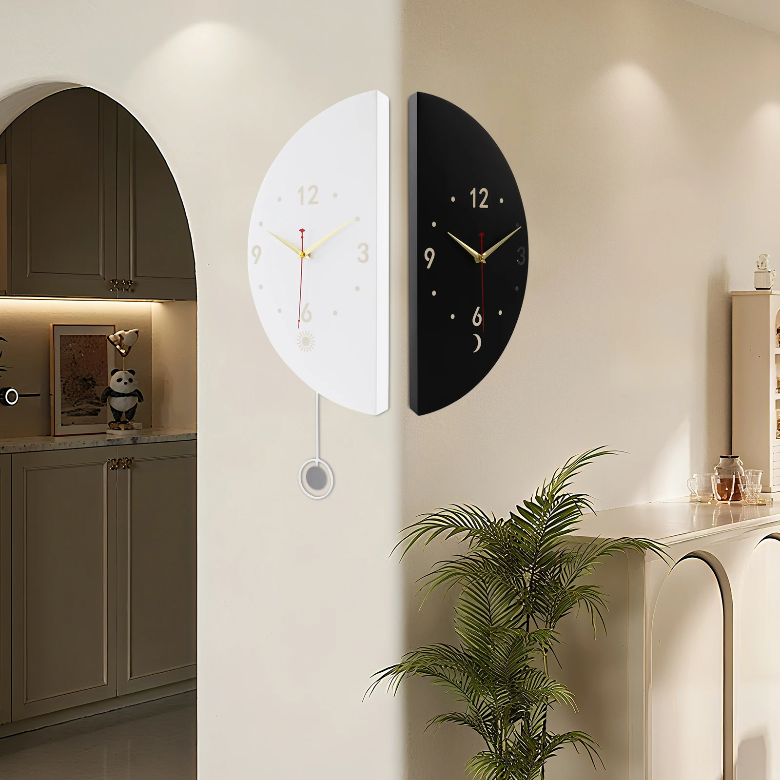 

Wall Clock Decoration, Double-sided Corner Wall Clock, Modern Wall Clock
