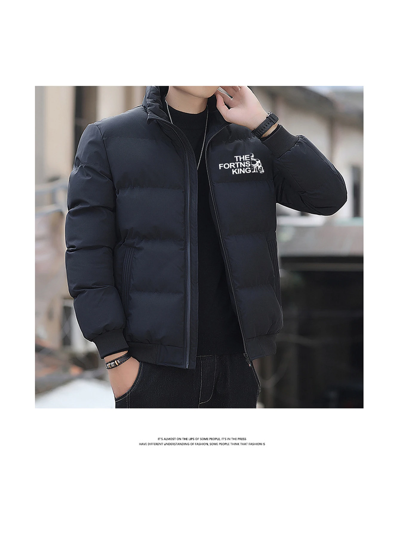 Мужская стеганая куртка из чистого хлопка на осень и зиму