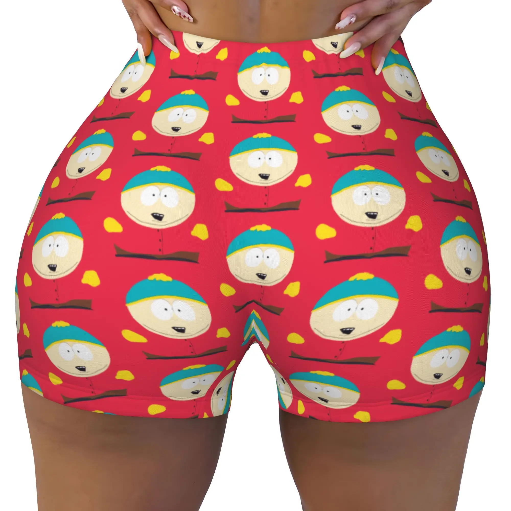 Custom Women's E-Ericed Anime Workout Yoga Shorts Kennyed Kyled Staned Gym Athletic Volleyball Biker Shorts