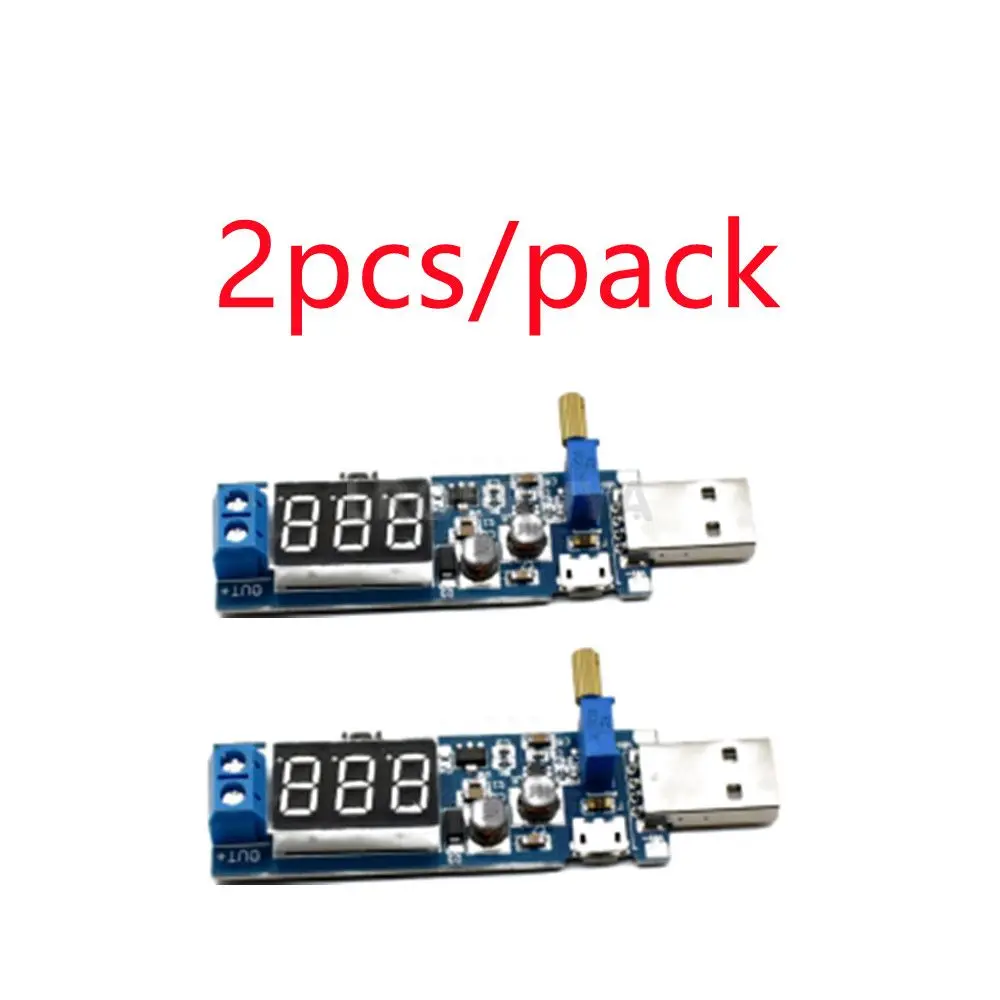 One package of two DC-DC USB boost power regulator modules 5V to 3.3V 9V 12V 24V Desktop power module [29289] LTa-0032