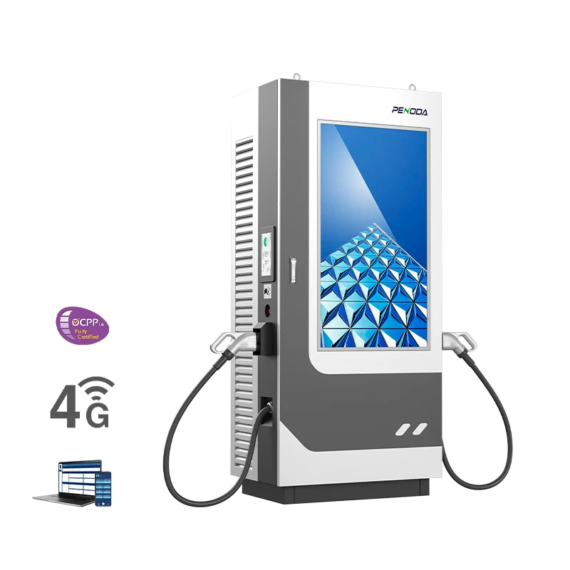 Penoda 55 Inch Lcd Screen 60kw/90kw/120kw Fast DC Ev Charger CCS1 CCS2 Ev Charger Ev Dc Fast Charging Stations For Electric Cars