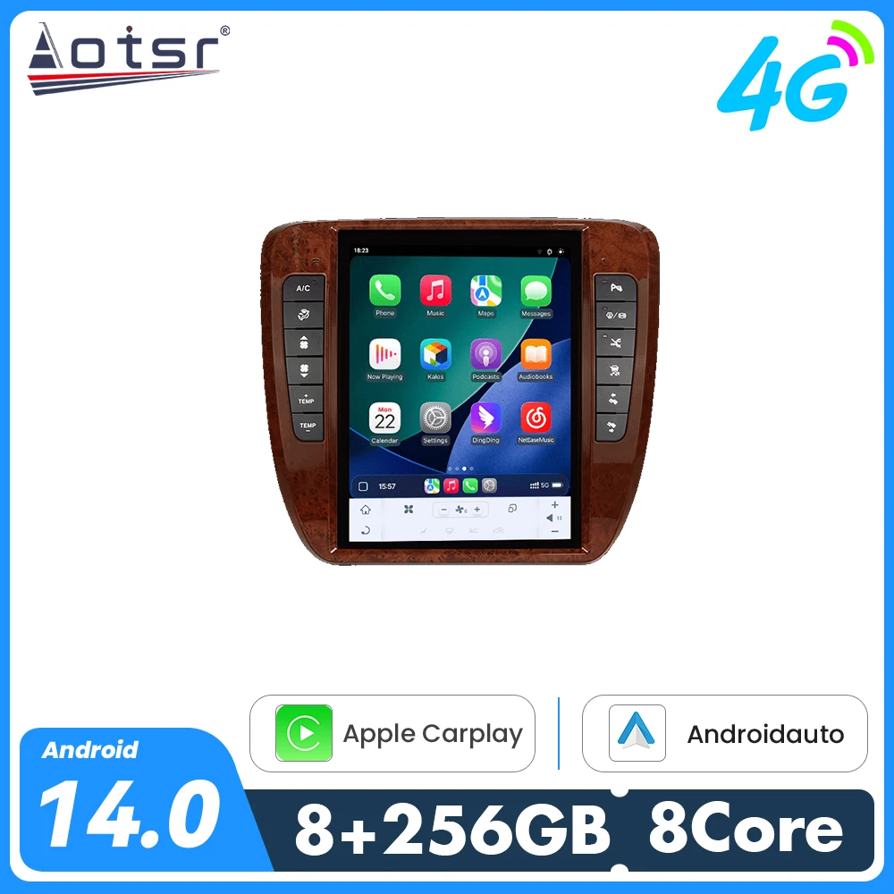 12.1 Inch HD Capacitive Touchscreen GPS Navigation Carplay Car Radio For GMC 2007-2014 Premium Car Multimedia head unit Upgrade