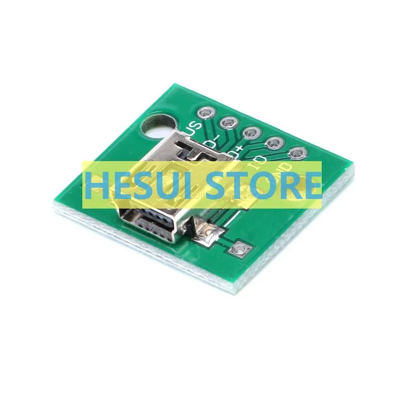 MINIUSB to DIP transfer board mother MINI-5P patch to 2.54mm straight insert