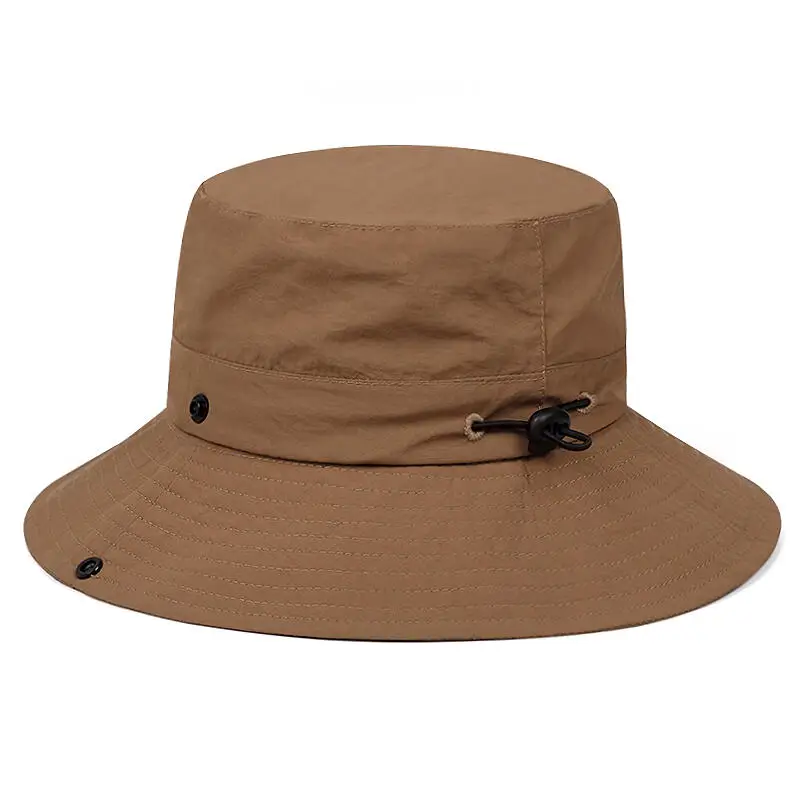 Children Summer Hats for Boys Girl Solid Color Breathable Fisherman Hat Lightweight Mountaineering Camping Sun Protect Accessory image 5