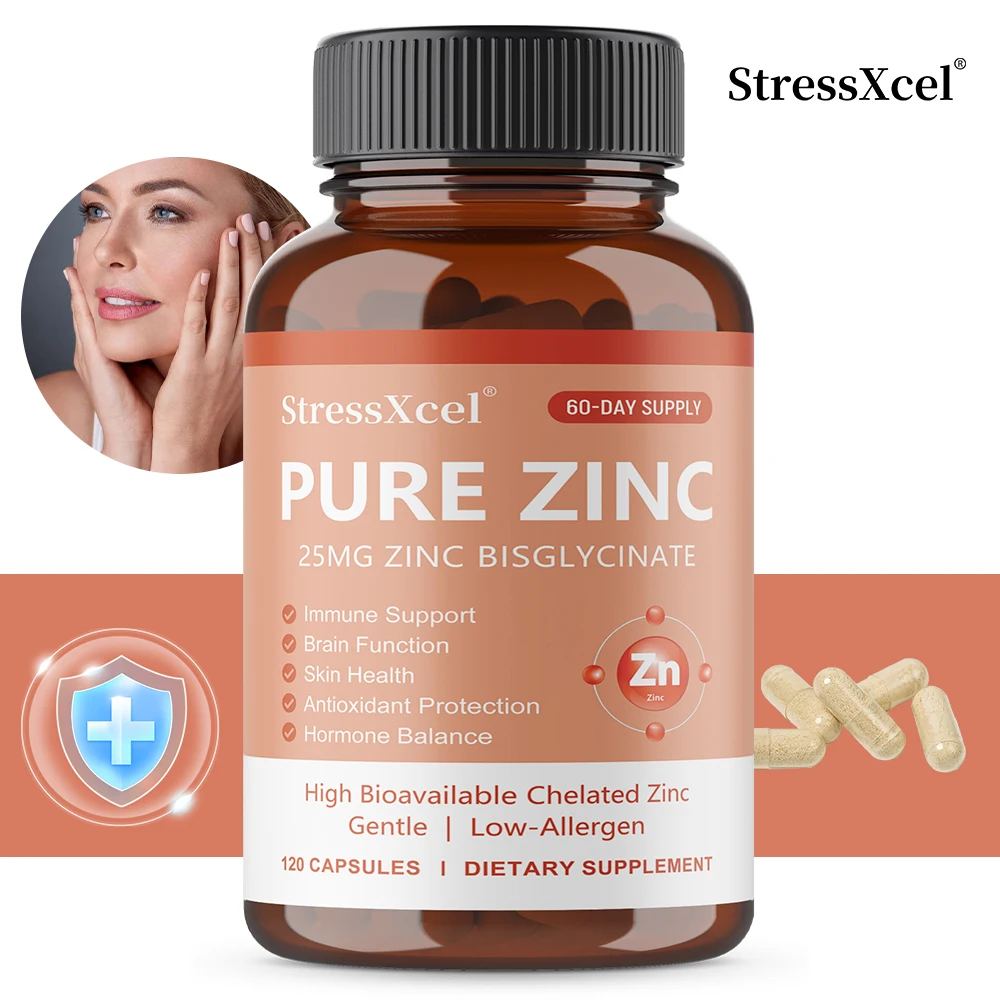 

Organic Zinc 25mg - Antioxidant, Boosts Immunity, Improves Skin, Promotes Digestive Health, Promotes Cell Health, Gluten-free