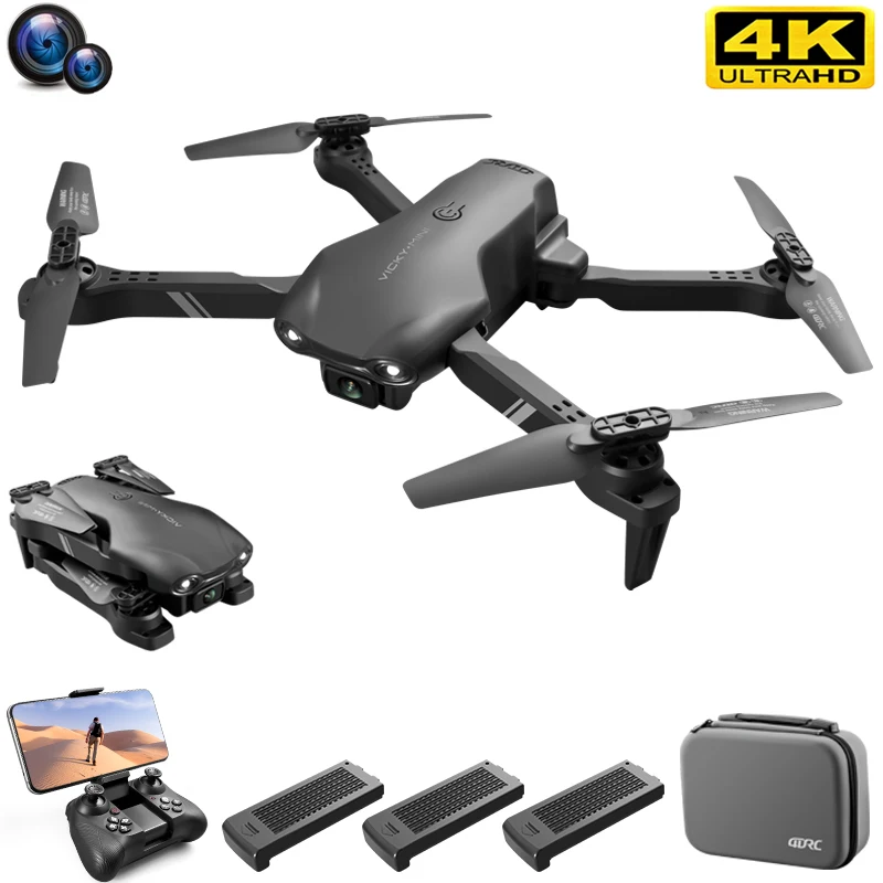 Mini Drone profissional com câmera dupla, dobrável RC Quadcopter, FPV Drone Gift Toy, 4K HD, 1080P, 2.4G WiFi, novo, V13