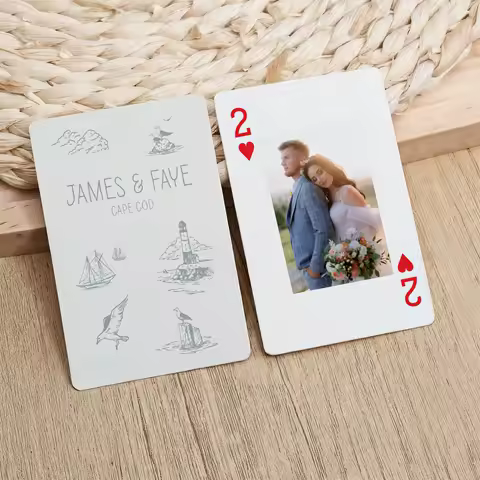 Custom Playing Cards of Photo Personalized Playing Cards of Double-Sided Customization A Deck of Playing Cards for Wedding