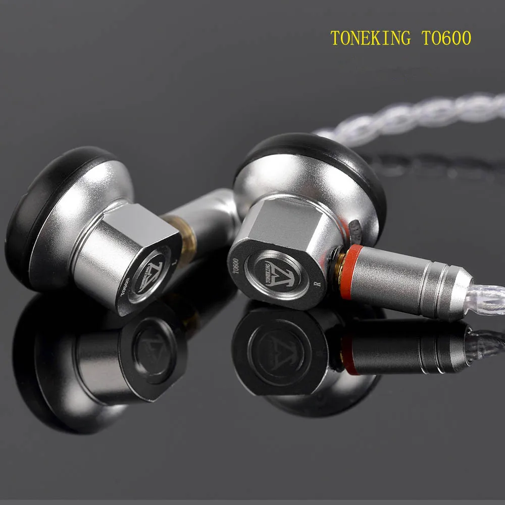 TONEKING TO600 مقاومة عالية برأس مسطح ياربود HIFI مراقب الجرافين الحجاب الحاجز الديناميكي ستيريو MP3 سماعة ث/واجهة MMCX