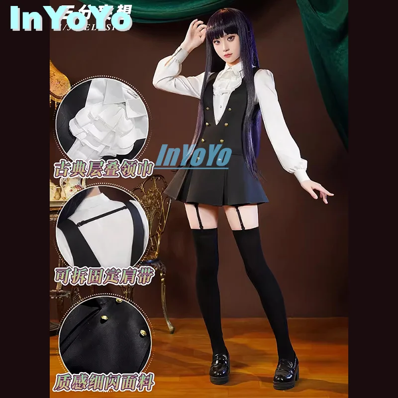 

InYoYo Anime Shirakiin Riricho Inu x Boku SS Cosplay Costume Uniform Dress Wigs Halloween Party Outfit For Women S-XL New