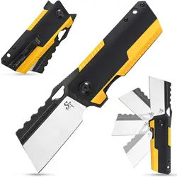 New Sitivien ST155 Pocket Folding Knife 14C28N Steel Blade  G10/Micarta Handle EDC Tool for Working Camping Hiking Collection