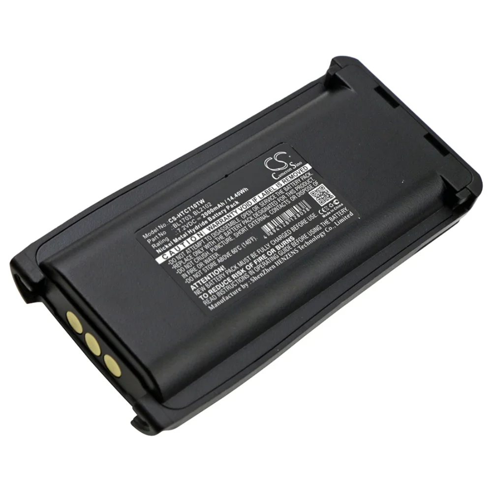 

Replacement Battery BL1703Li BL2102 BL-2102Li BL-2608 for HYT TC-700U TC-780M Hytera TC-700V TC-720 TC-780U Relm RPU7500
