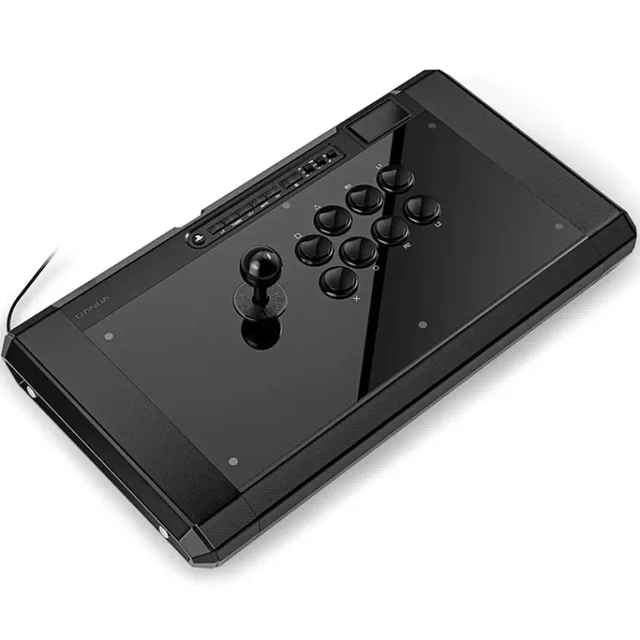 Qanba q7 obsidian 2-ファイティングスティックコントローラー,ps5/ps4/pc用,サンワボタン,整理ロックスイッチ,内蔵ストレージ