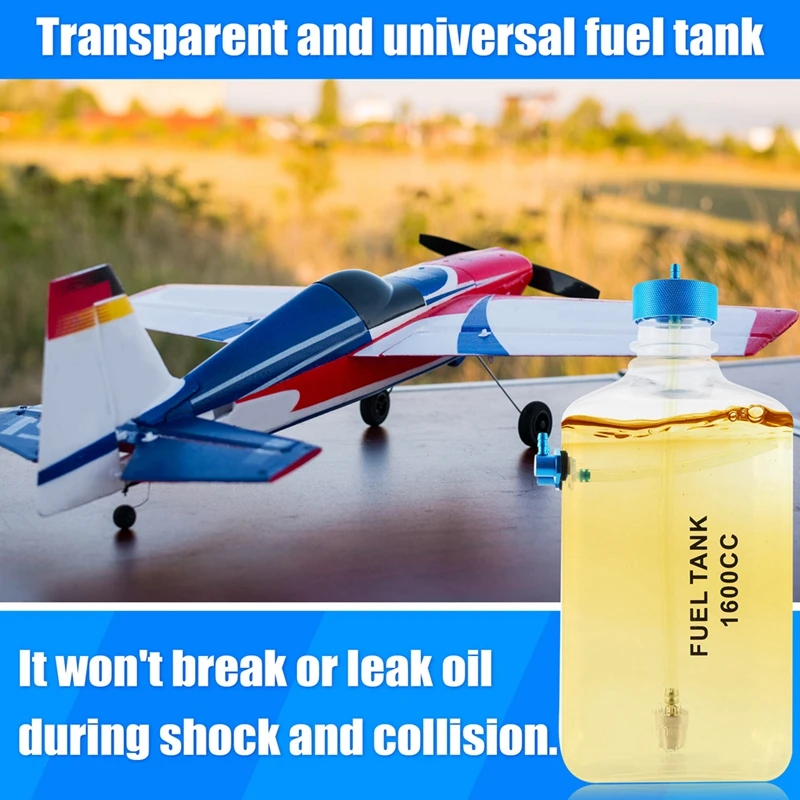 Zbiornik paliwa Benzyna Przezroczysta plastikowa butelka CNC do gazu i samolotu Nitro RC