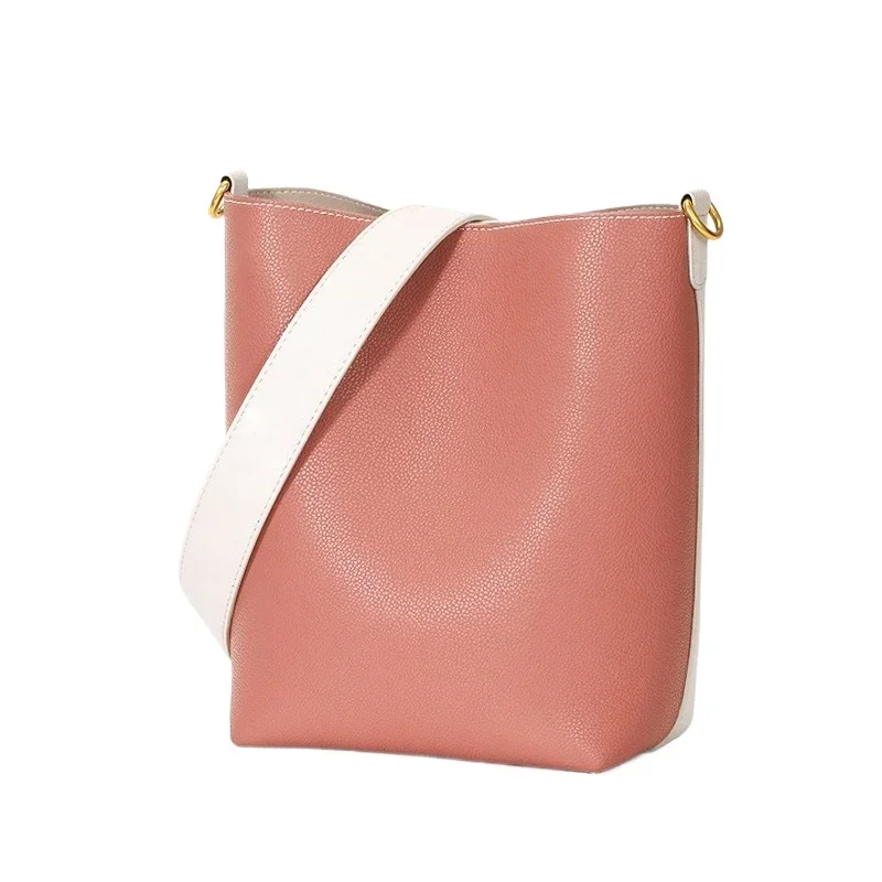 

Women Genuine Leather Shoulder Bag Fashion Underarm Bucket Purse Large Capacity Work Commute Tote