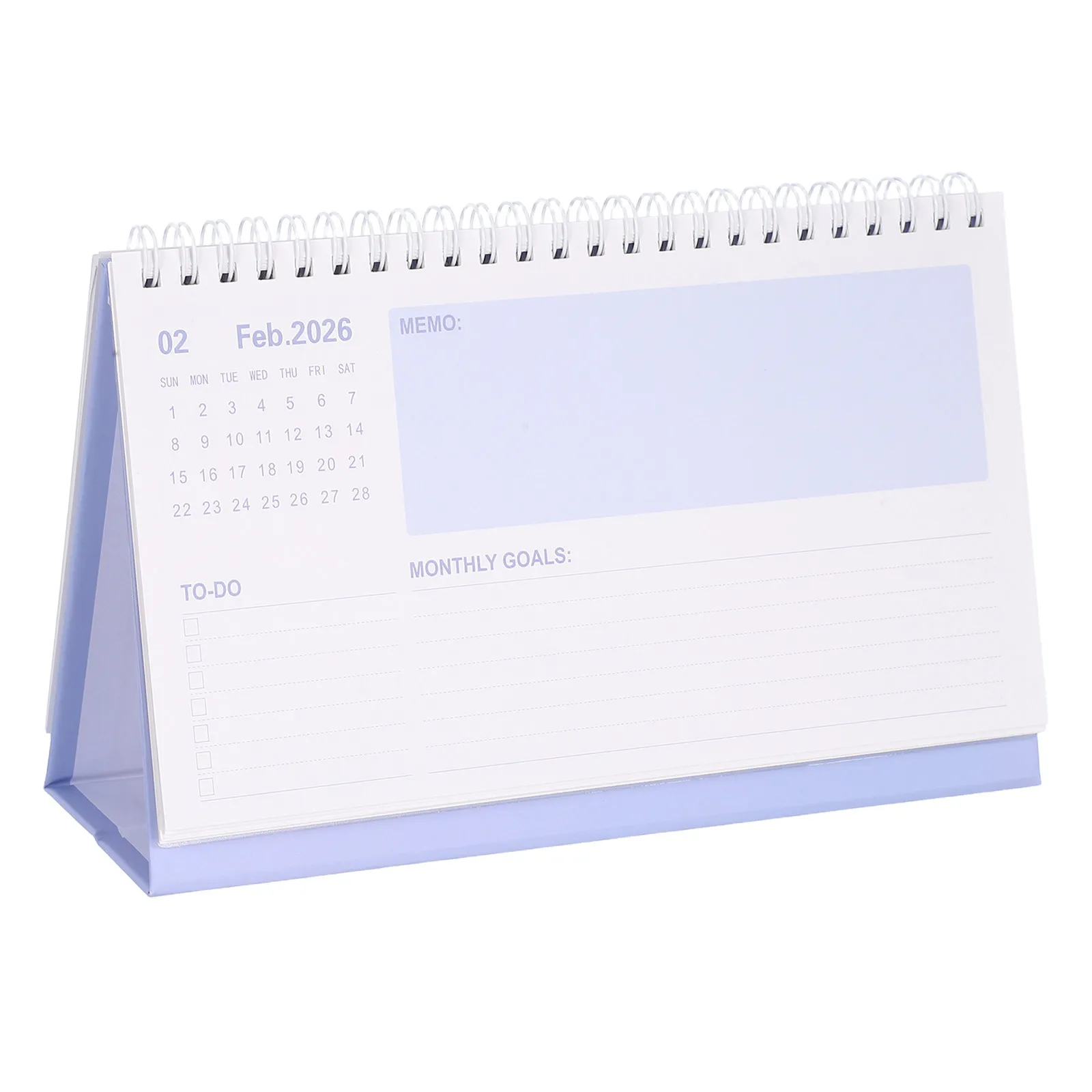 

Desk Calendar 2026 Spiral Bound Minimalist Standing Monthly Weekly Academic Planner Scheduler Organizer for Office School