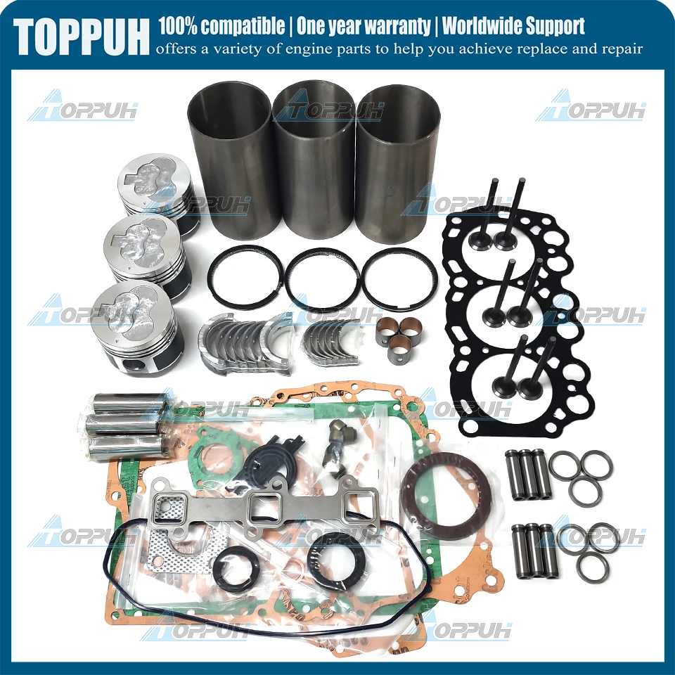 L3E L3E-61SDH Overhaul Rebuild Kit For Mitsubishi Liner Ring Piston Bearing Gasket Valve Con Rod Bush