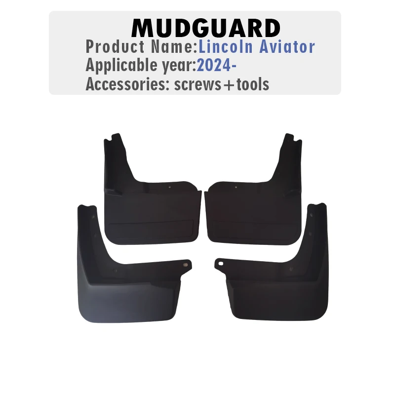 FOR Lincoln Aviator 2024 2025 Mudguard Fender Mud Flap Guards Splash Mudflaps Car Accessories Front Rear 4pcs