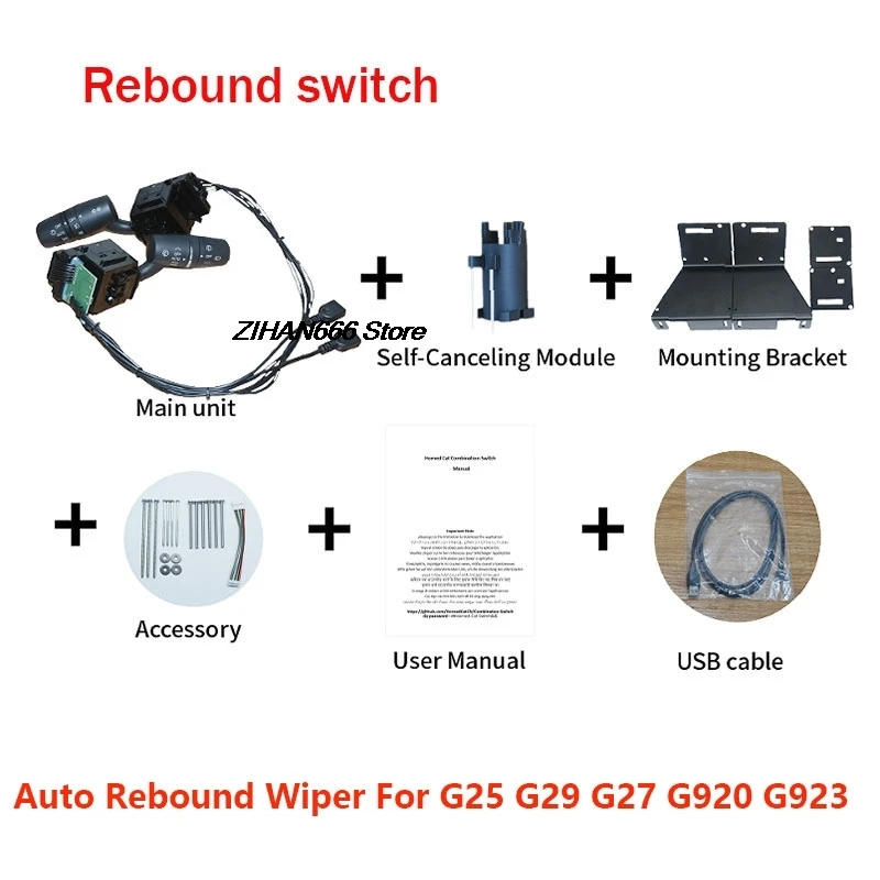 Steering Wheel Turn Signal Headlight Wiper  Automatic rebound Cruise control ignition Switch for Logitech G29 G27 G920 G923