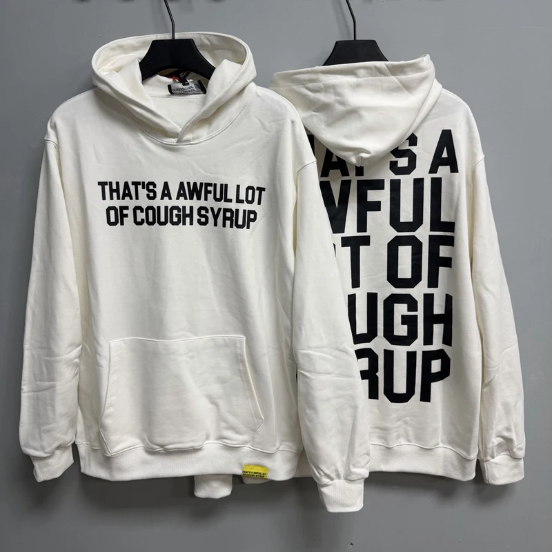 THAT'S A AWFUL LOT OF COUGH SYRUP Hoodie High Quality Casual Loose Letter Printed Pullover Sweatpants Sets image 3