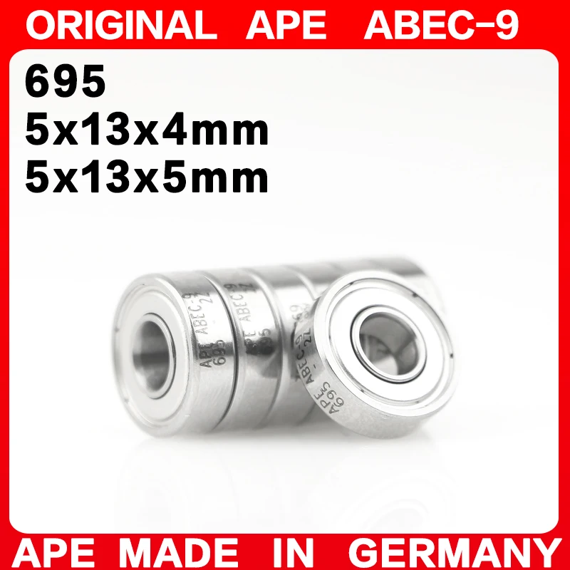 10PCS Germany ABEC-9 Bearing 695 618/5 629/5 5*13*4 5*13*5 mm  ZZ -2Z -2RS Miniature Precision Ball Bearings