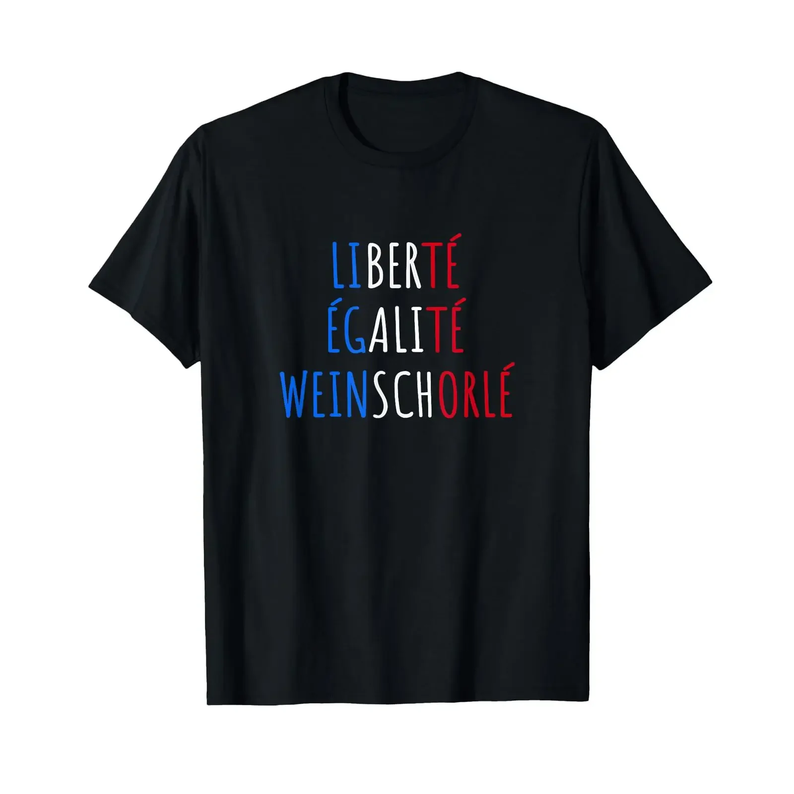 T-shirt vintage unisexe doux et respirant avec inscription 'Liberté Égalité' et motif 'France', style 'wine spritzer', effet délavé, légèrement design