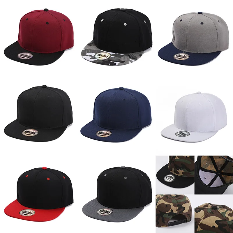 

Color Matching Flat-brimmed Baseball Cap Versatile Solid Color Sunshade Sunscreen Cap Outdoor Fashion Street Hip-hop Hat