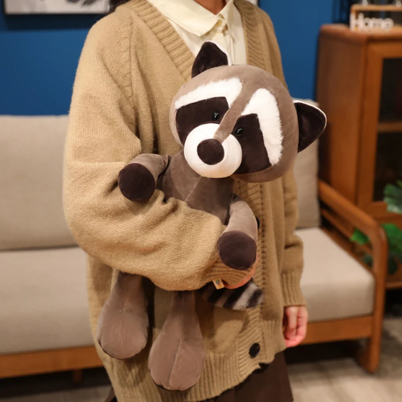 ตุ๊กตาสัตว์ป่า ชุดช้าง สิงโต ม้าลาย ลิง แรคคูน ยีราฟ ของเล่นนุ่มนิ่ม น่ารัก ของขวัญสำหรับเด็กและเพื่อนๆ