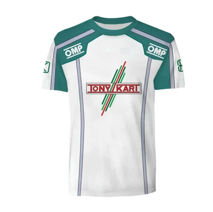 

3D-Printed Sailor Collar Breathable Mesh Running Casual Short-Sleeved Men Aand Children Tony Kart Outdoor Sports Jacket T-Shirt