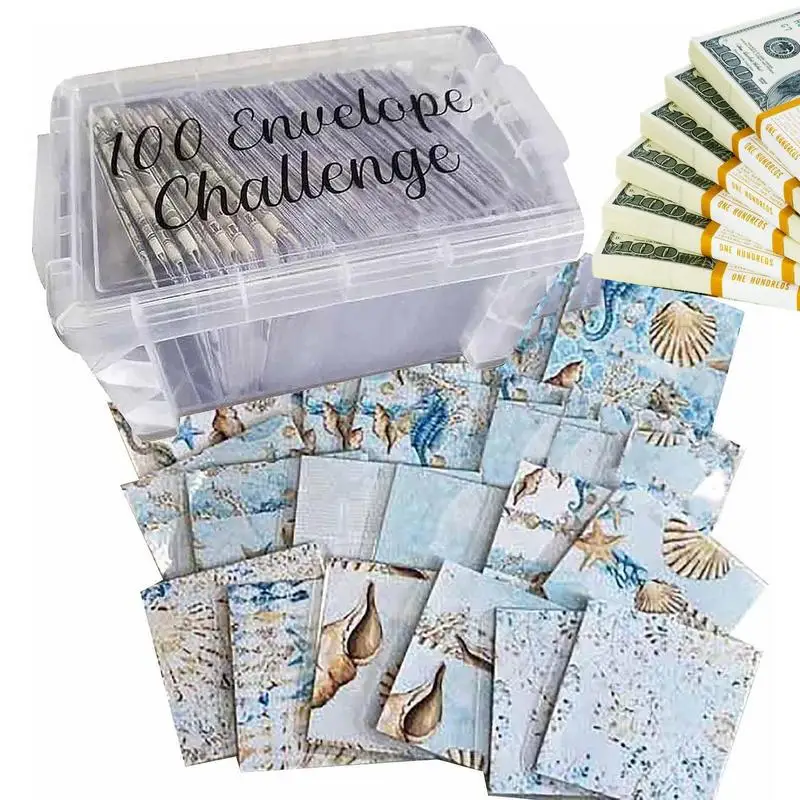 Savings Challenges Book With Envelopes Money-saving Challenge 100 Days Budget Planning Handbook With Storage Box Mastering