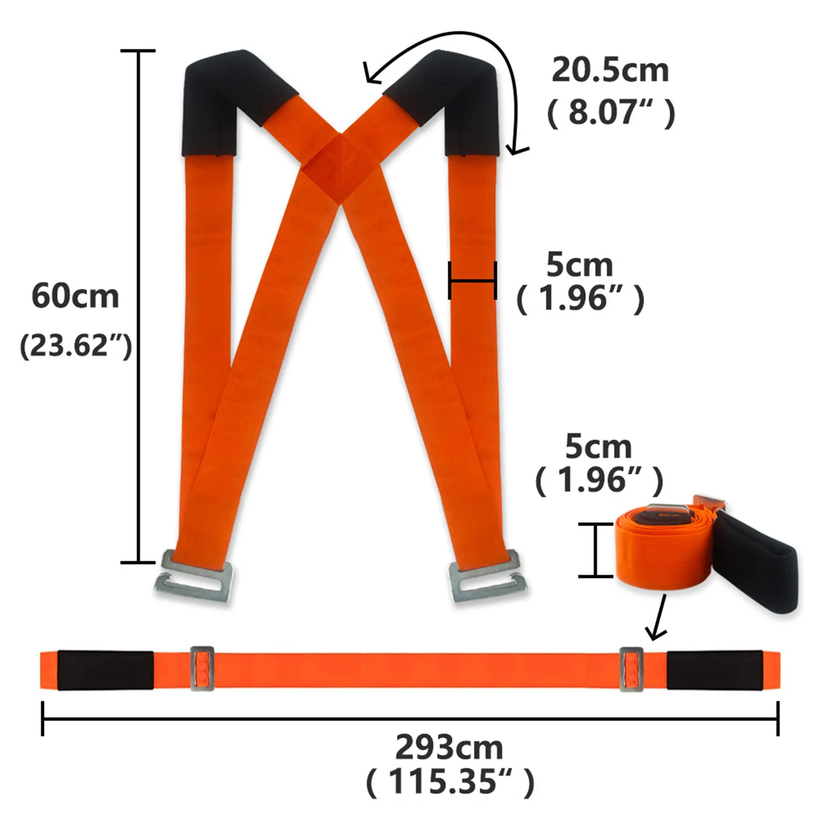 2-Person Lifting and Moving Straps Labor-saving Heavy Objects Furniture Transport Belt Ropes Forklift Lifting Moving Strap