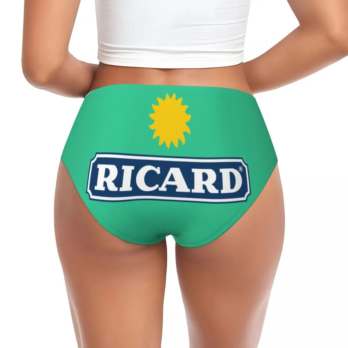 Custom Womens Ricards Drink Brief Panties Female Stretch Underwear Underpants