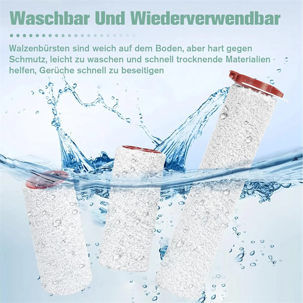Abkr conjunto de rolo de escova de substituição e filtros hepa para roborock dyad pro/dyad pro combo inteligente sem fio aspirador de pó seco e molhado