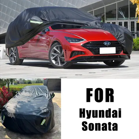 Voor Hyundai Sonata All-Weather Autohoezen 6-in-1 Waterdicht Stofdicht UV-bestendig Sneeuwbestendig Krasbestendig Bescherming