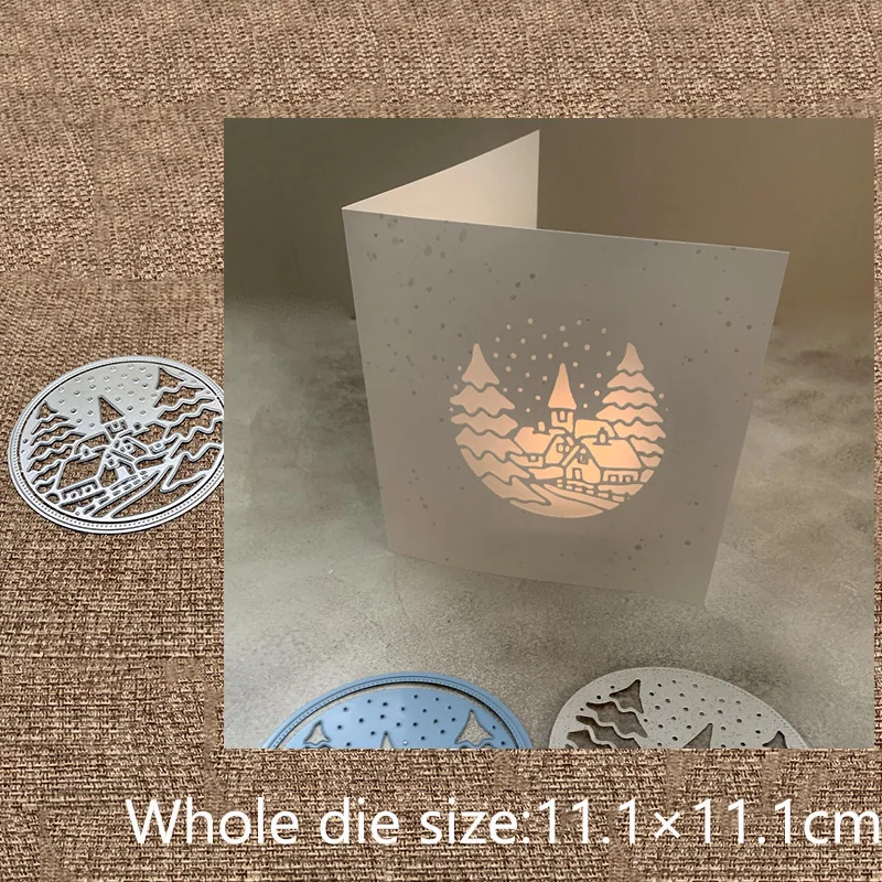 

XLDesign Craft Metal stencil mold Cutting Dies Christmas scene around scrapbook die cuts Album Paper Card Craft Embossing