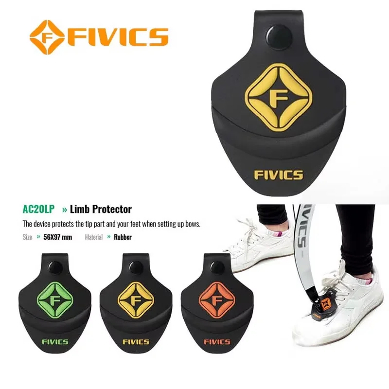 Protector de extremidades para arco recurvo FIVICS, almohadilla de goma para arco, protector de pie para arco largo, accesorios de caza y tiro.