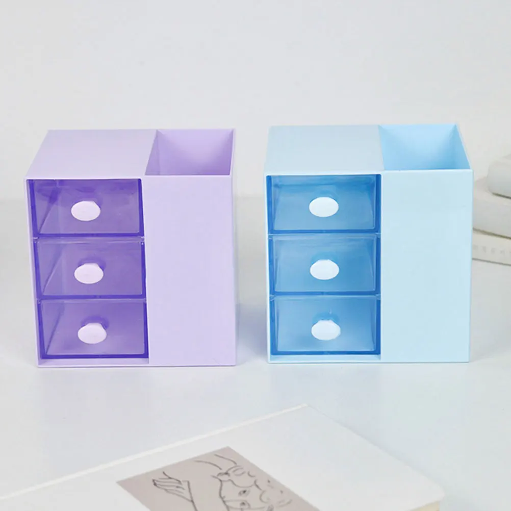 Large Capacity Desk Storage Organizer Modern Multi-Function Desktop Container Office Stationery Box for Pens Markers Scissors