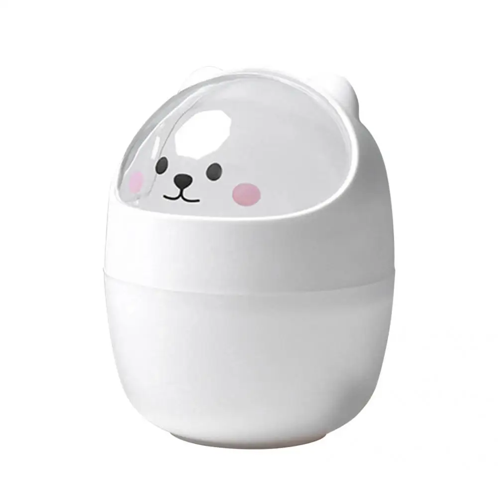 Storage Bucket Trash Can Trash Bin Desktop Cute Mini With Lid Kawaii Bear Storage Box Girl Pen Holder With Top Dropshipping