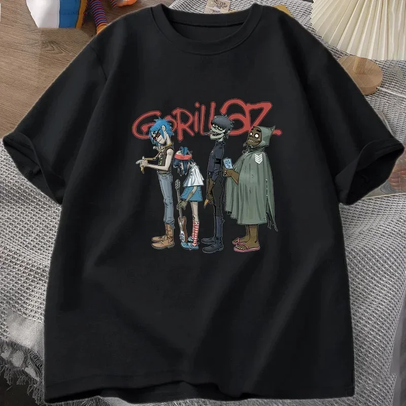 

Music Band Gorillaz PUNK ROCK T Shirt Men Women Summer 90s O-neck Short Sleeve T-shirts Clothes Vintage Y2K Clothing Tee