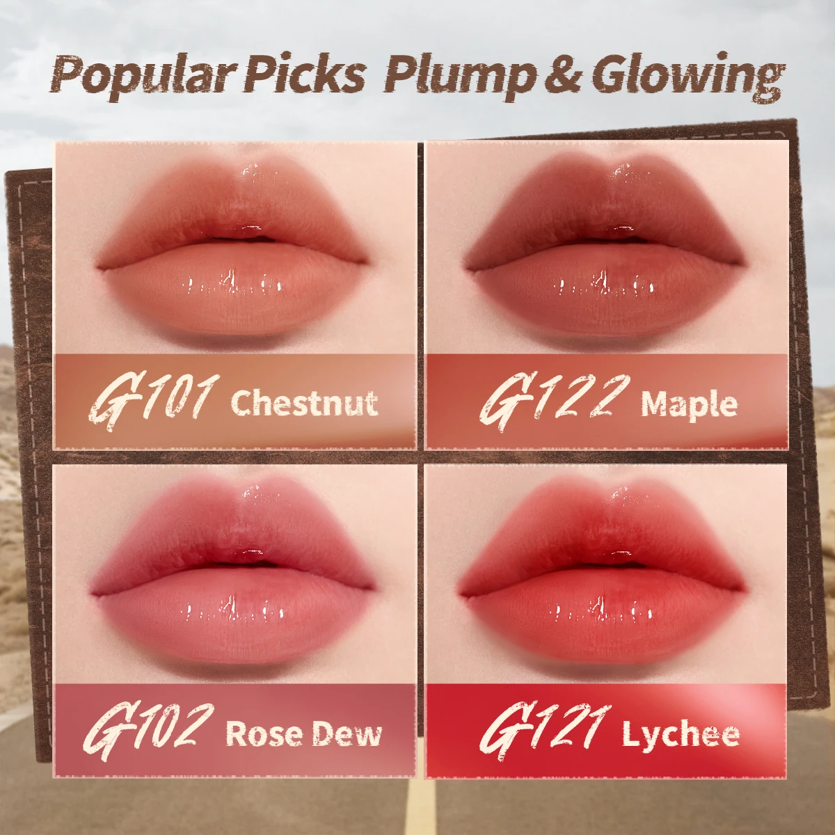 CARSLAN 2025 Winter Limited Series Lip Glow Siero Essenza vegetale Lucidalabbra acquoso lucido idratante profondo