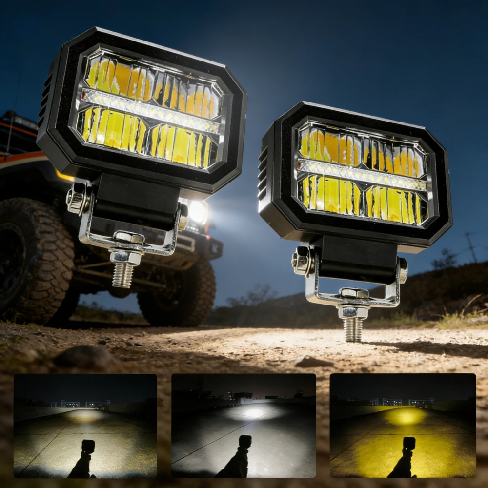 

2Pcs Max 40W LED Work Light DC 12V-36V Yellow White DRL Off Road Fog Lamp Headlights For Truck 4X4 4WD Car Motorcycle