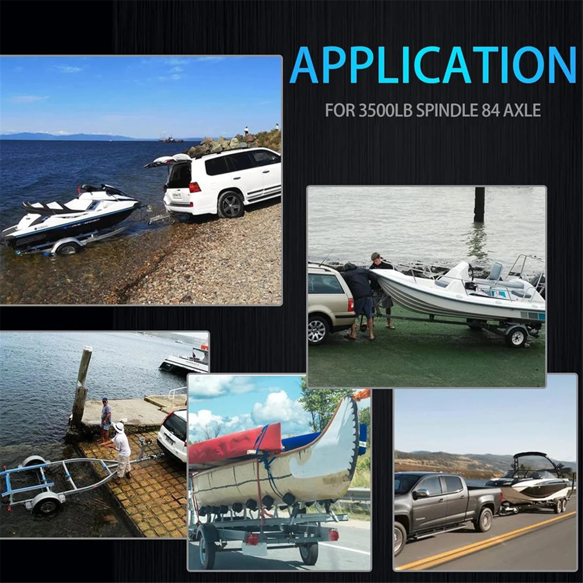 ABJG-2 Sets 3500 LB Boat Trailer Axle Bearing Kits, L68149 L44649 Bearing Kits, 171255TB/10-19