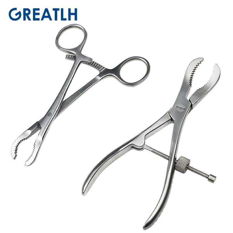 Stainless Steel Orthopedics Toothed Phalanges Reduction Forceps Bone Holding Forceps Veterinary Orthopedics Instruments 1pcs pet