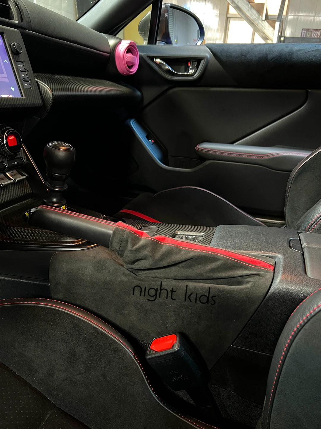 Night Kids for Toyota GR86 Subaru BRZ Alcantara Handbrake Cover 2022-2023 Toyota GR86 Subaru BRZ Conversion Alcantara Interior