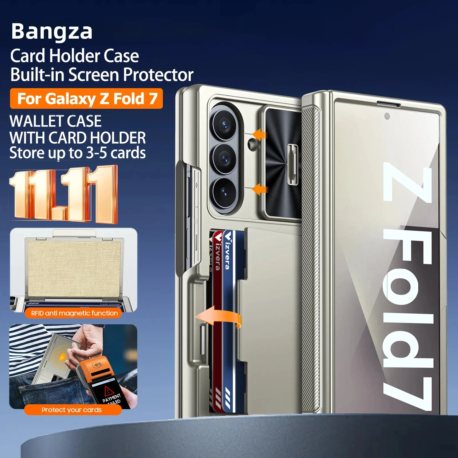 

Глобальный карнавальный фестиваль, чехол для Galaxy Fold 7, RFID-кошелек с держателем для карт, чехол на петлю, чехол для камеры, противоударный титан