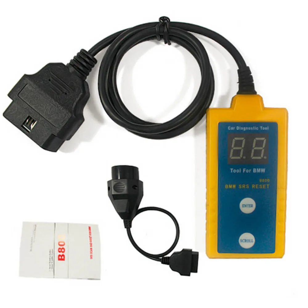 B800 SRS Scanner & Resetter Tool For BM Fit E36 E46 E34 E38 E39 Z3 Z4 X5 B800 Airbag SRS Reset Scanner OBD Diagnostic Tool B800