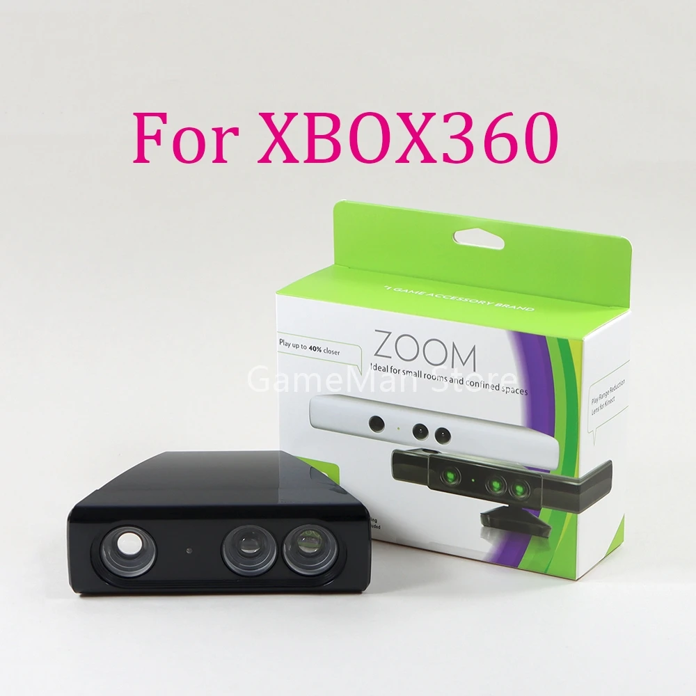 5pcs Super Zoom Wide Angle Lens Sensor Range Reduction Adapter for Xbox 360 Kinect Black Game Accessoires