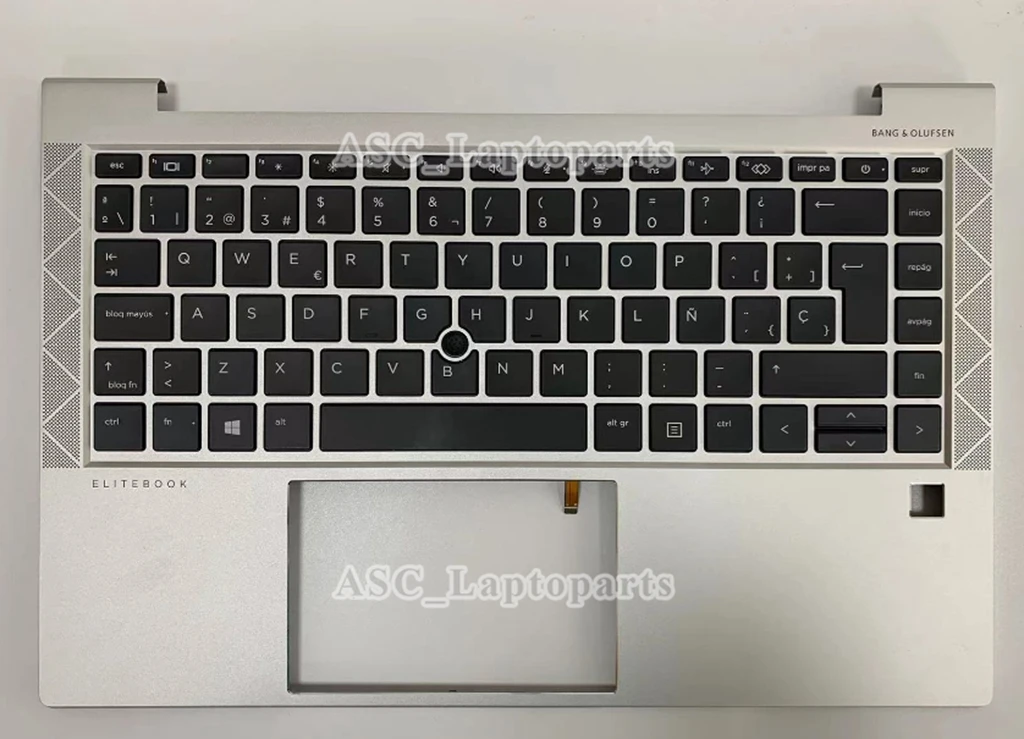 새로운 라틴 스페인어 Español Teclado/프랑스 Claiver AZERTY 키보드, HP ELITEBOOK 745 G7 745 G8 840 G7 840 G8 손목 받침대 포함