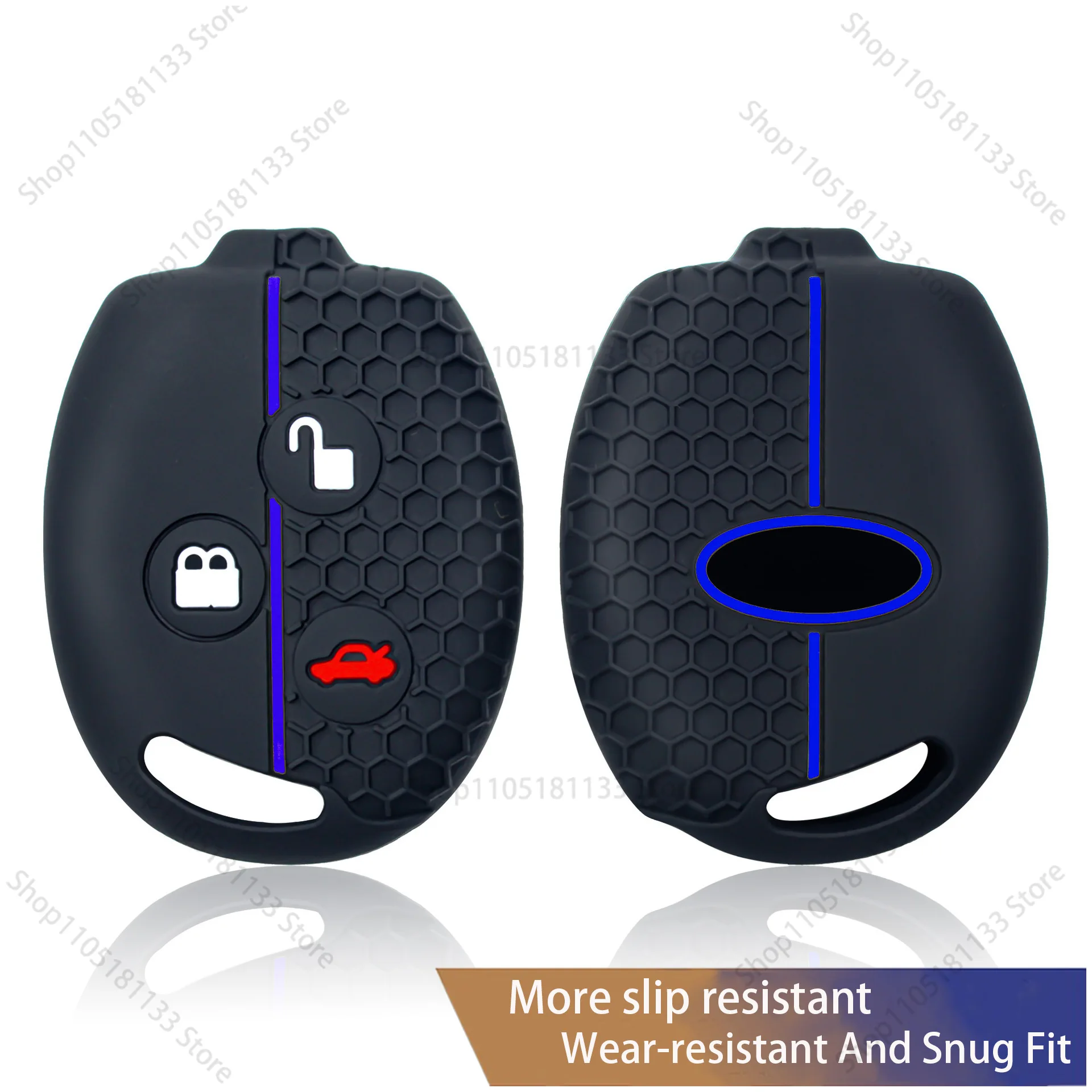 For Ford Old Models 3 Button Straight Key Cover Silicone Case Anti Scratch Shockproof Durable Protector